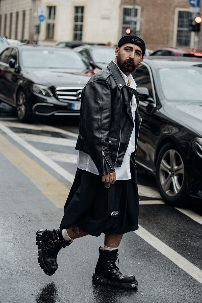 Milan Fashion Week Street Style Spring Summer 2023 SS23 prada bottega veneta jil sander diesel dolce gabanna kim kardashian