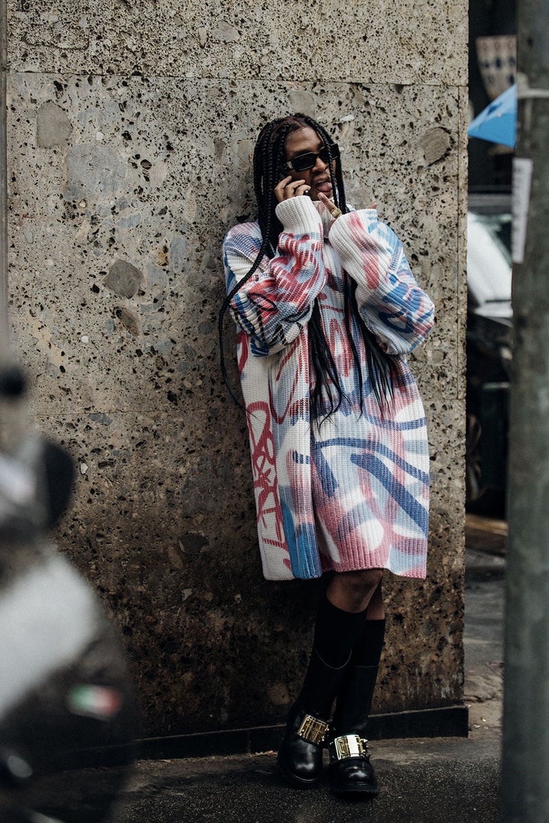 Milan Fashion Week Street Style Spring Summer 2023 SS23 prada bottega veneta jil sander diesel dolce gabanna kim kardashian