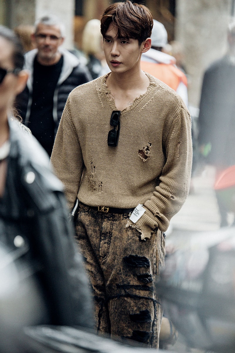 Milan Fashion Week Street Style Spring Summer 2023 SS23 prada bottega veneta jil sander diesel dolce gabanna kim kardashian