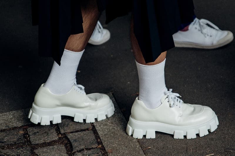 Here Are the Biggest Street Style Footwear Trends at Milan Fashion Week SS23 balenciaga asics nike foamposite comme des garcon mules clogs bottega rain boots crocks mule