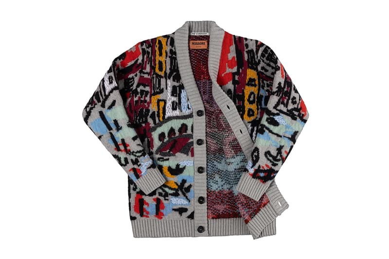 missoni cardigan fashion streetwear luxury wool blend heritage button zig-zag patchwork collection range fw22