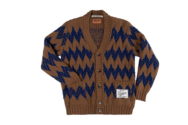 missoni cardigan fashion streetwear luxury wool blend heritage button zig-zag patchwork collection range fw22