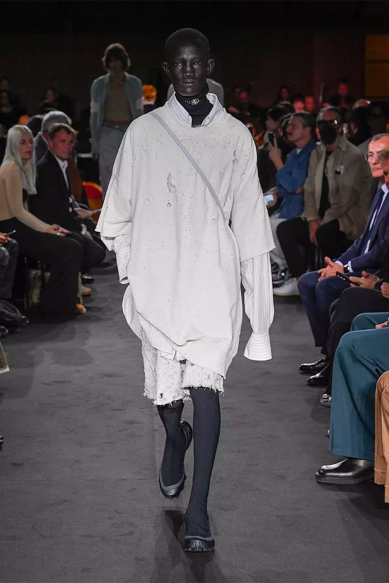 MM6 Maison Margiela Reveals Salomon Collaboration During Milan Fashion Week SS23 Runway Show sneakers thigh highs running vests