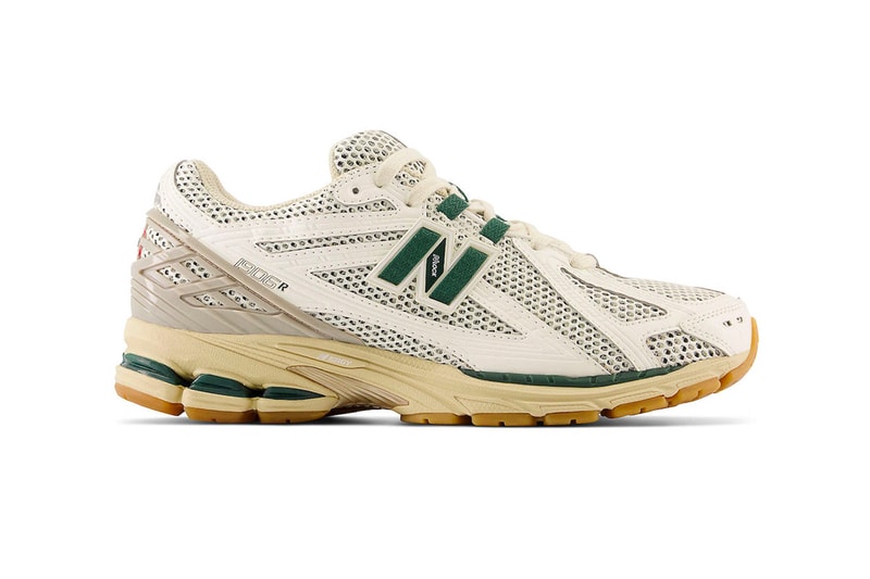 New Balance 1906R Surfaces in a White and Green Colorway Release info M1906RQ sneakers shoes gum sole
