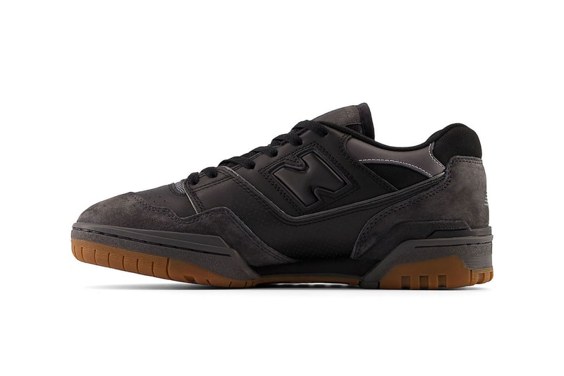 New Balance 550 "Black Gum" Has Surfaced BB550BGU sleek all black basketaball low top nb 