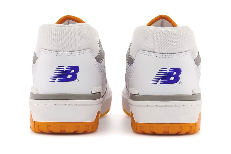 New Balance 550 los angeles lakers pack october 5 gold purple  mesh leather gray yellow orange release info date price