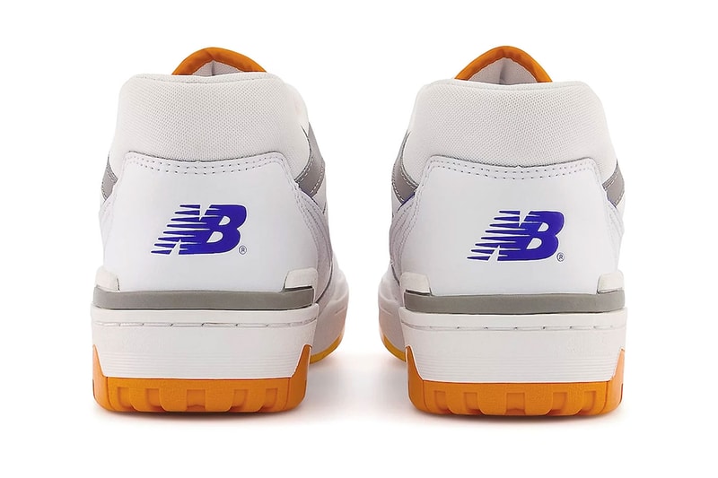 New Balance 550 los angeles lakers pack october 5 gold purple  mesh leather gray yellow orange release info date price