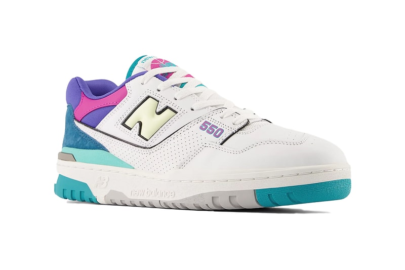 New Balance 550 "Teal/Purple/Pink" Release Info pastel sneakers hype footwear