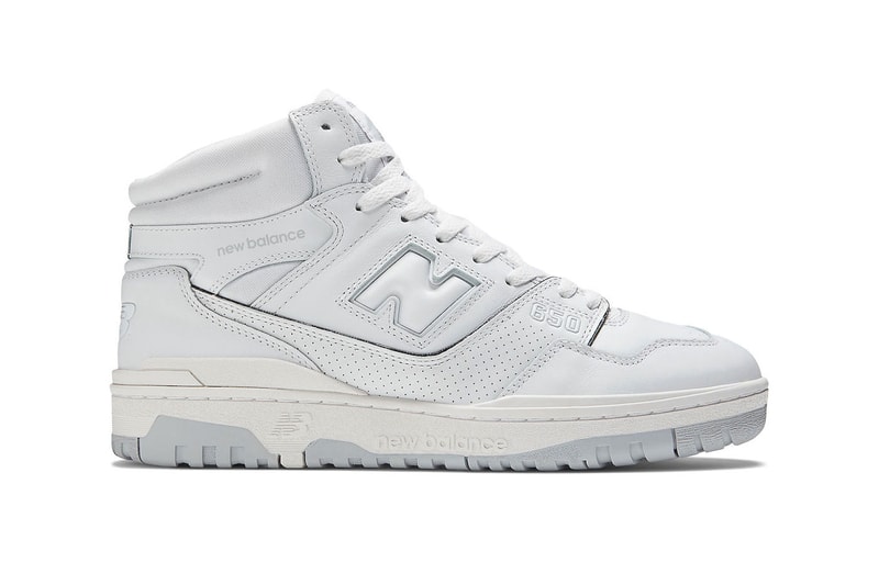 New Balance Unveils Two New 650 Colorways in "Triple White" and "White/Green" BB650RWG BB650RWW high tops 550s basketball shoes 