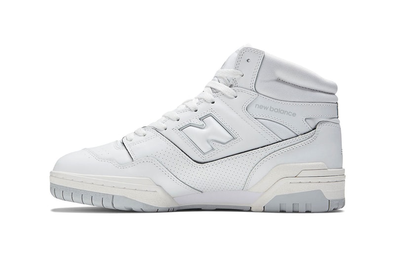 New Balance Unveils Two New 650 Colorways in "Triple White" and "White/Green" BB650RWG BB650RWW high tops 550s basketball shoes 