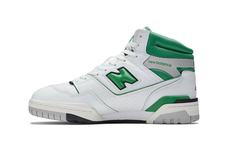 New Balance Unveils Two New 650 Colorways in "Triple White" and "White/Green" BB650RWG BB650RWW high tops 550s basketball shoes 