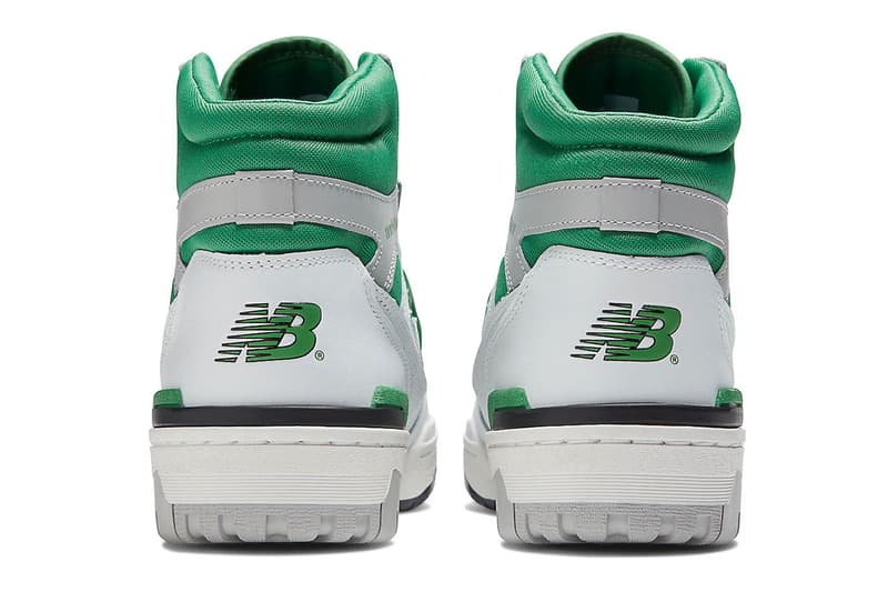 New Balance Unveils Two New 650 Colorways in "Triple White" and "White/Green" BB650RWG BB650RWW high tops 550s basketball shoes 