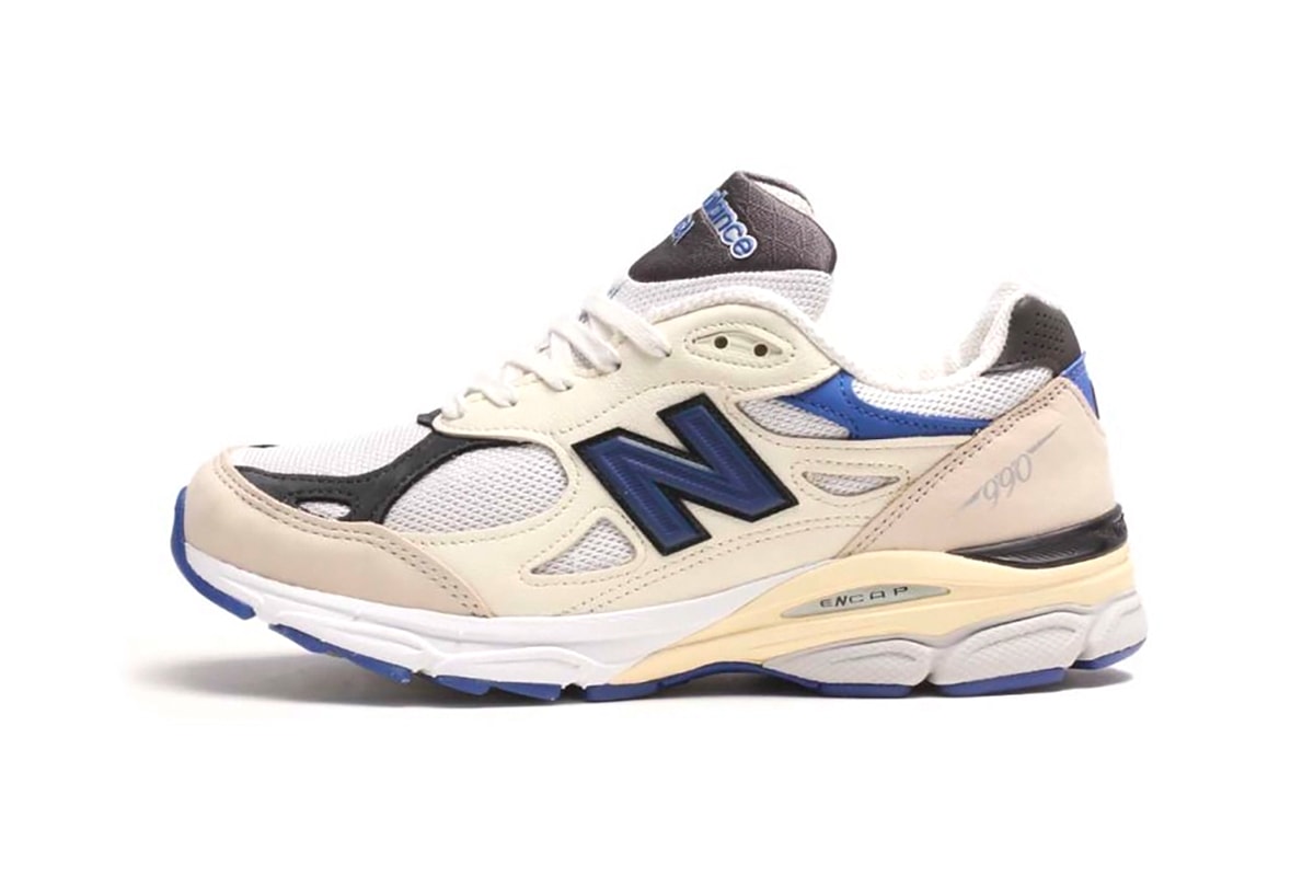 Interesante Persistente Reverberación New Balance 990v3 Made in USA Surfaces in White and Blue Colorway |  Hypebeast