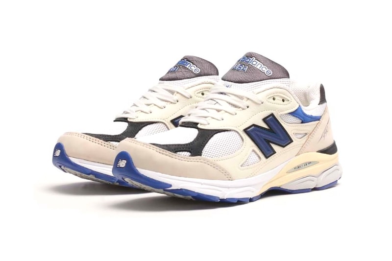 New Balance 990v3 Made in USA Surfaces in White and Blue Colorway M990WB3 dad shoes low tops sneakers