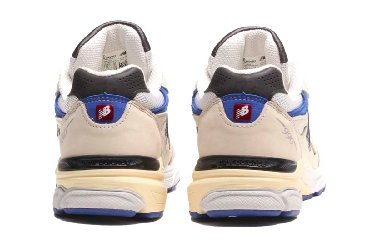 New Balance 990v3 Made in USA Surfaces in White and Blue Colorway M990WB3 dad shoes low tops sneakers