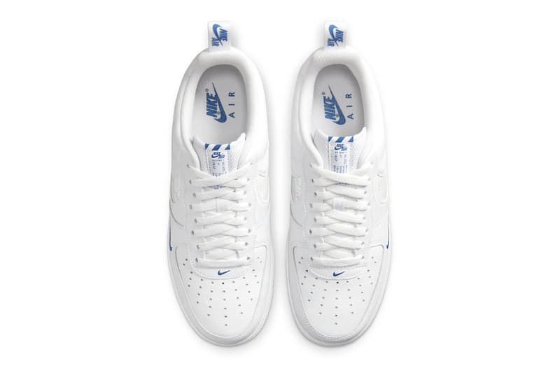 Nike Air Force 1 Low Receives Crisp White Iteration With Reflective Swooshes FB8971-100 release info low top shoes sneakers