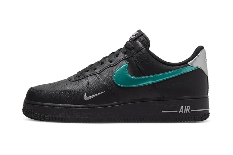 Black Nike Air Force 1 Low Appears With Teal Swooshes