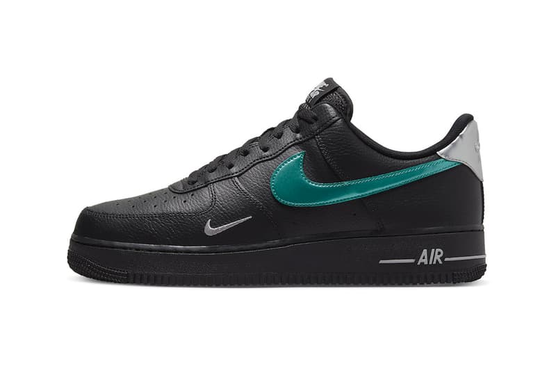 Black air force 1 swoosh Nike Air Force 1 Low Appears With Teal Swooshes | HYPEBEAST