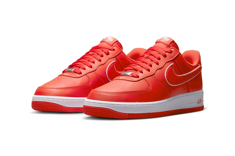 Official Look at the Nike Air Force 1 Low "Picante Red" DV0788-600 low-top shoes sneakers swoosh orange
