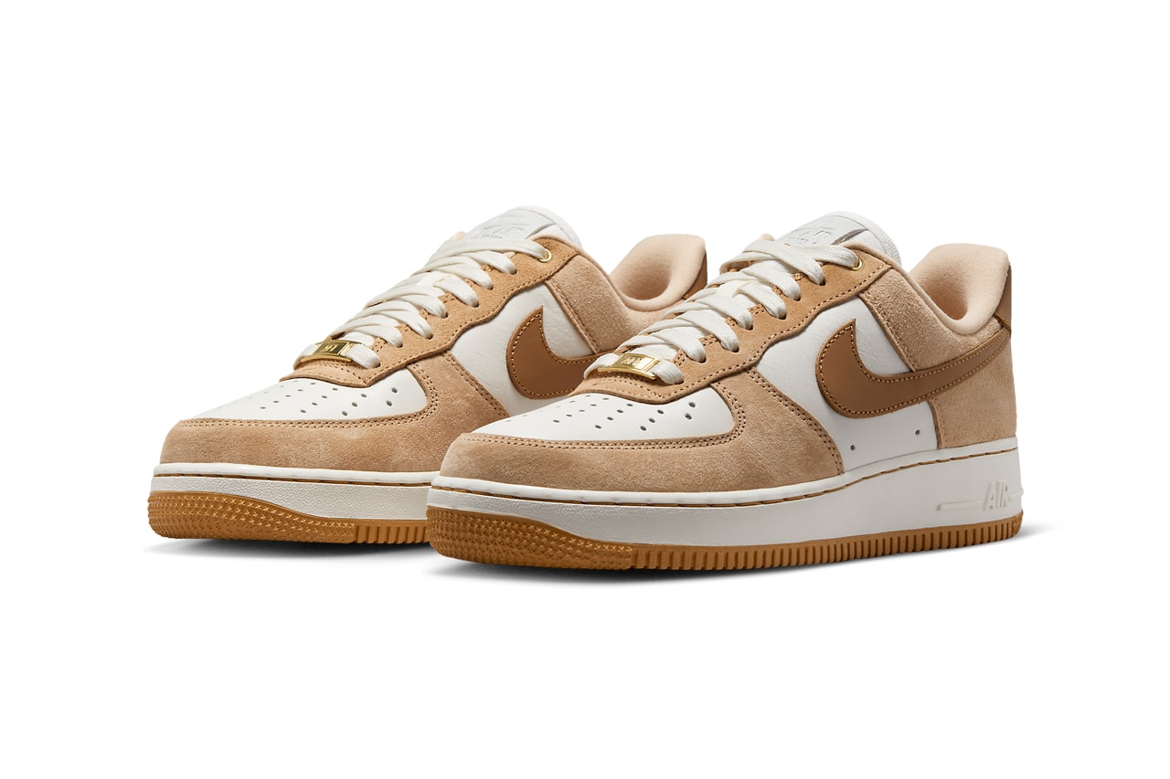 Premium Vachetta Tan Leather Drapes Over This Nike Air Force 1 Low