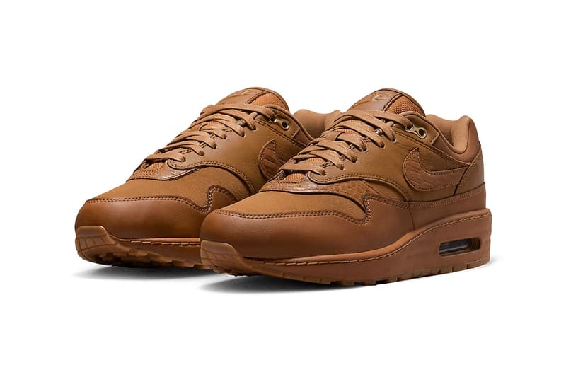 Nike Air Max 1 '87 Gets Hit With an "Ale Brown" Colorway swoosh lowtops DV3888-200 Ale Brown/Ale Brown-Gum Medium Brown tonal gold