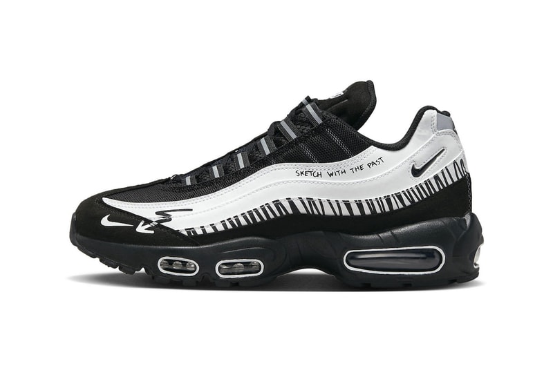 nike air max 95 sketch with the past markers bruce kilgore black white release info date price