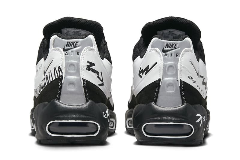 nike air max 95 sketch with the past markers bruce kilgore black white release info date price