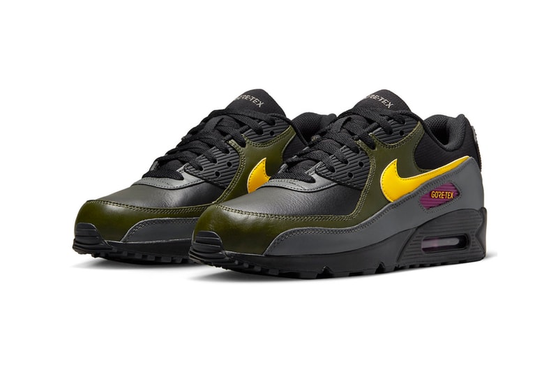 Official Look at the Nike Air Max Gore-Tex "Cargo Khaki" DJ9779-001 black tour yellow cargo khahki iron grey water proof 