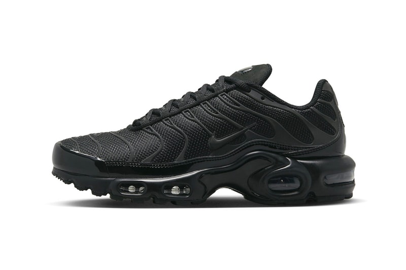 Nike Air Max Plus Surfaces in a Sleek "Black Reflective" Colorway FB8479-001 release info shoes nubuck mesh running shoes swoosh