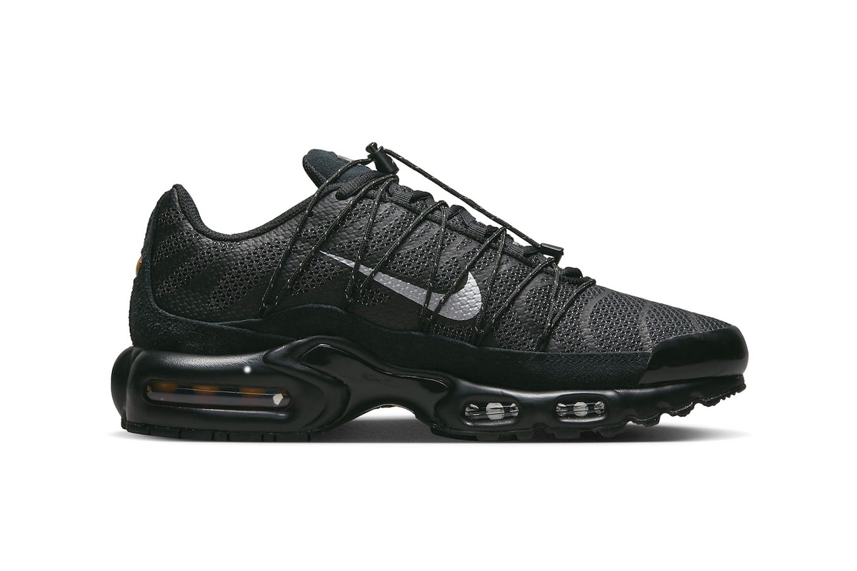  Nike Air Max Plus "Black Reflective" Releases With Toggle Lacing release info running shoes trek trail air unit FD0670-001