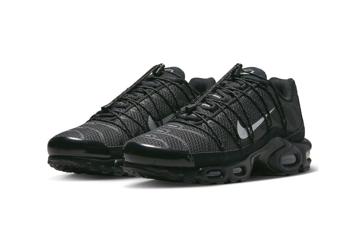  Nike Air Max Plus "Black Reflective" Releases With Toggle Lacing release info running shoes trek trail air unit FD0670-001