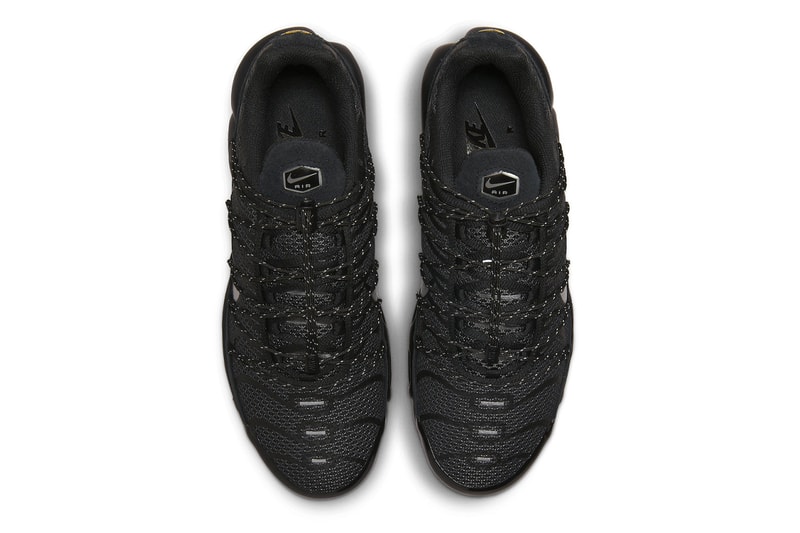  Nike Air Max Plus "Black Reflective" Releases With Toggle Lacing release info running shoes trek trail air unit FD0670-001