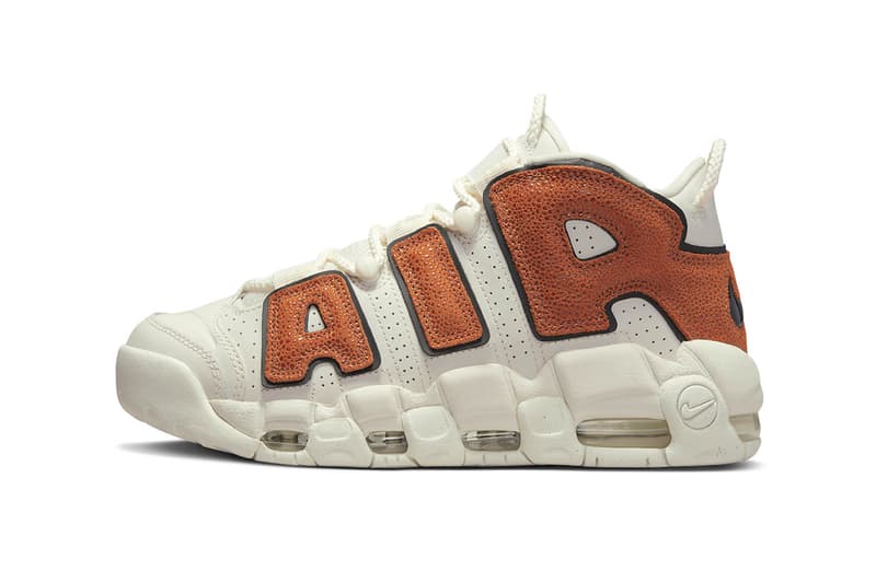 DZ5227-001 Nike Air More Uptempo Gears up for NBA Season With Basketball Textured Iteration high top swoosh jordan