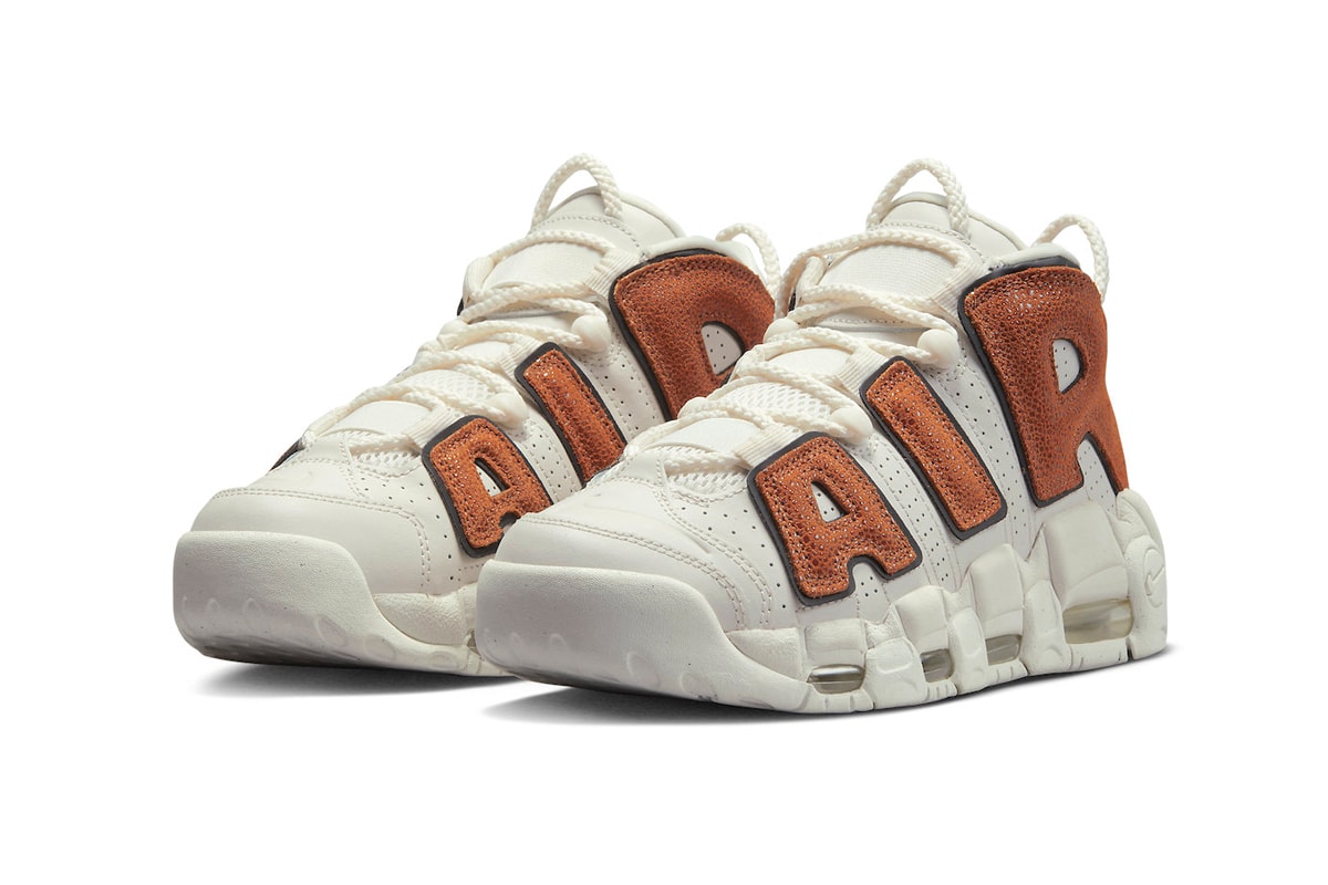 DZ5227-001 Nike Air More Uptempo Gears up for NBA Season With Basketball Textured Iteration high top swoosh jordan