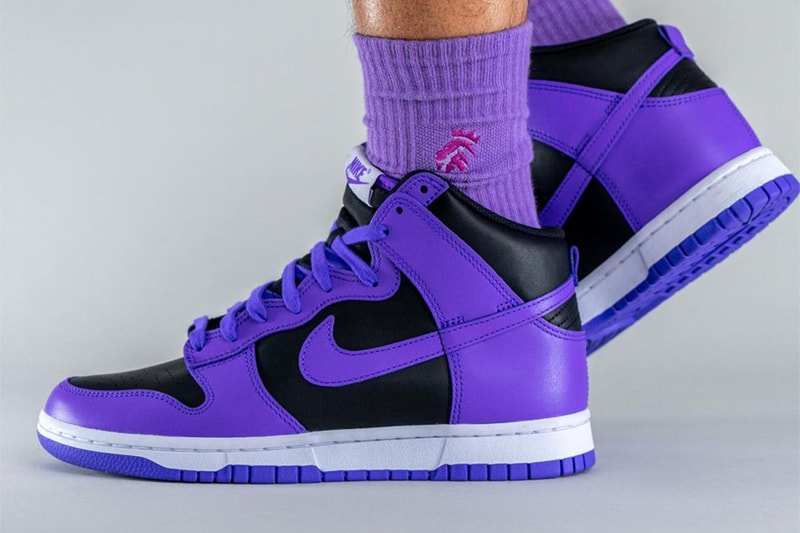 Take an On-Foot Look at the Nike Dunk High “Purple/Black”