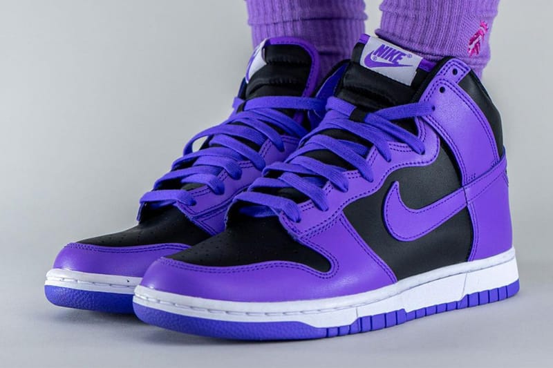 purple and black dunks