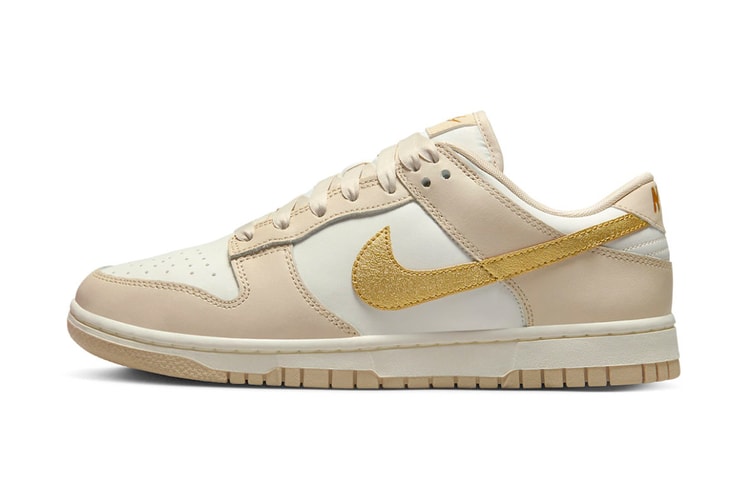 Nike Dunk Low Surfaces With Golden Swooshes