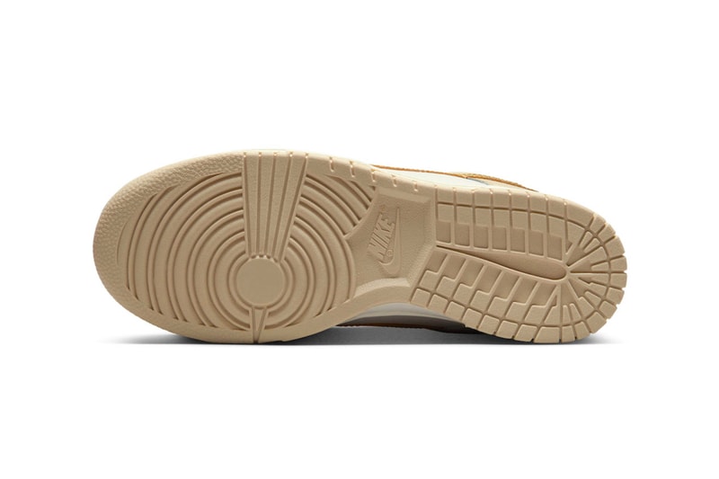 Nike Dunk Low Surfaces With Golden Swooshes lowtop shoes sneakers tan DX5930-001 white overlays rubber fall season