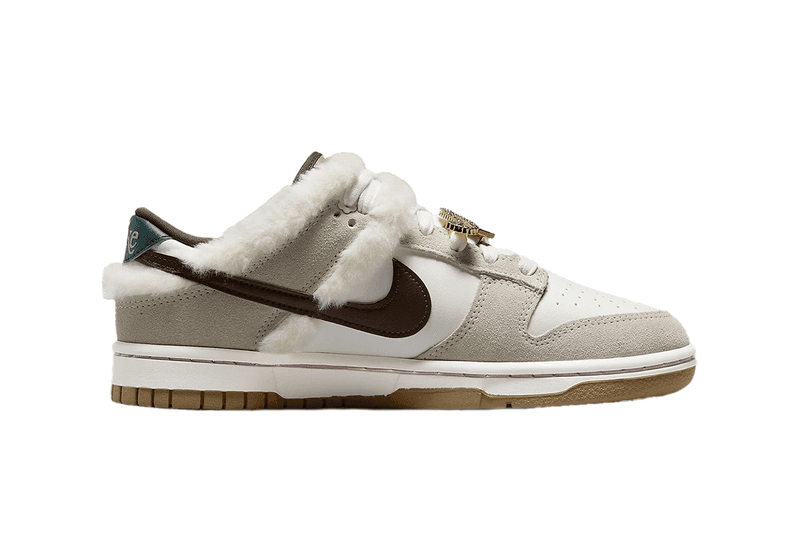 Nike Dunk Low Fur and Bling Release Info swoosh