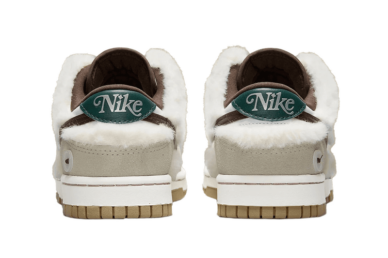 Nike Dunk Low Fur and Bling Release Info swoosh