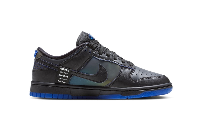 Nike Dunk Low Comes Dressed in Iridescent Royal Blue Details FB1842-001 global themed lineup lowtop skater shoes