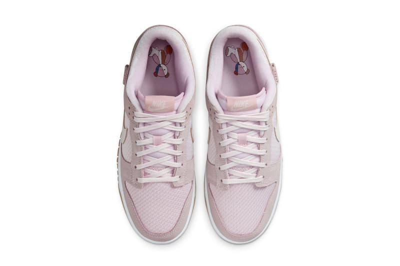 Nike Dunk Low teddy bear soft pink rogue rabbit three bears nylon suede pack DZ5318 640 release info date price