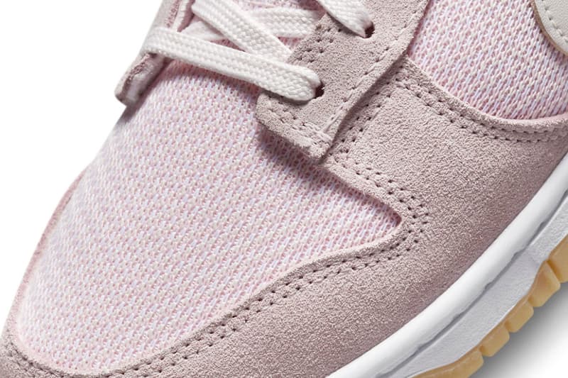 Nike Dunk Low teddy bear soft pink rogue rabbit three bears nylon suede pack DZ5318 640 release info date price