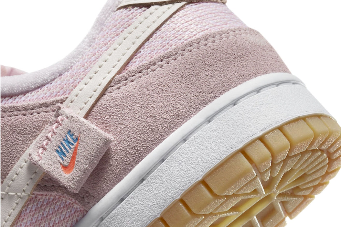 Nike Dunk Low teddy bear soft pink rogue rabbit three bears nylon suede pack DZ5318 640 release info date price
