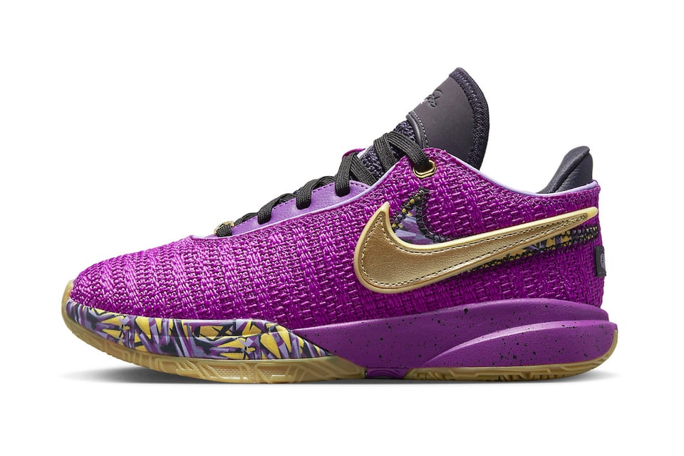 Nike LeBron 20 GS Vivid Purple Pays Tribute to the Lakers for Upcoming  October Release