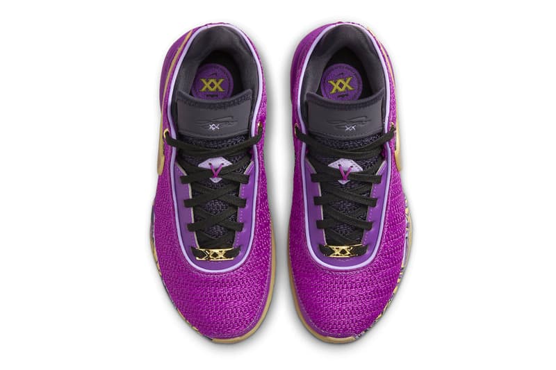 Nike LeBron 20 GS "Vivid Purple" Pays Tribute to the Lakers for Upcoming October Release lebron james los angeles king james basketball nba