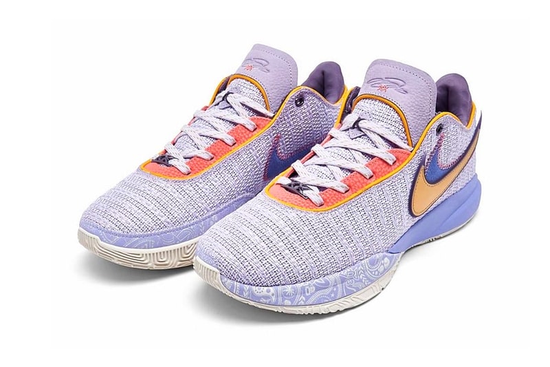 Nike LeBron 20 Surfaces in "Violet Frost" lebron james DJ5423-500 los angeles lakers metallic gold purple pulse basketball nba shoes low-tops