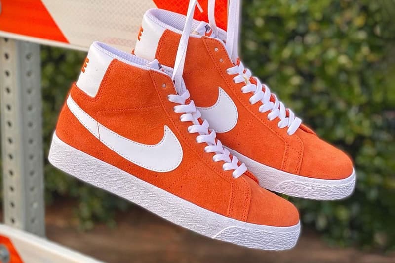 Nike SB Zoom Blazer Mid Safety Orange white 864349-800 Release info