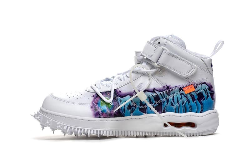 Off-White™ x Nike Air Force 1 Mid "Graffiti" Detailed Look | HYPEBEAST