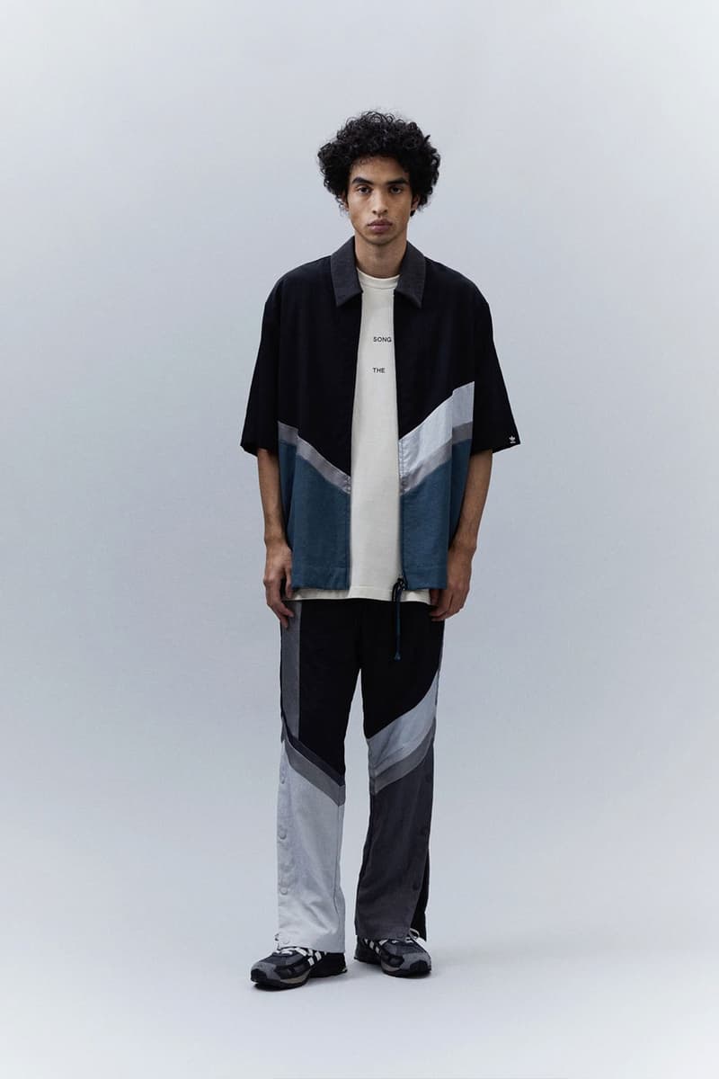 Song for the Mute adidas Originals Shadowturf SFTM 001 collaboration dusty pink honeycomb midnight nylon pants t shirts windbreaker shorts trackpant release info date price